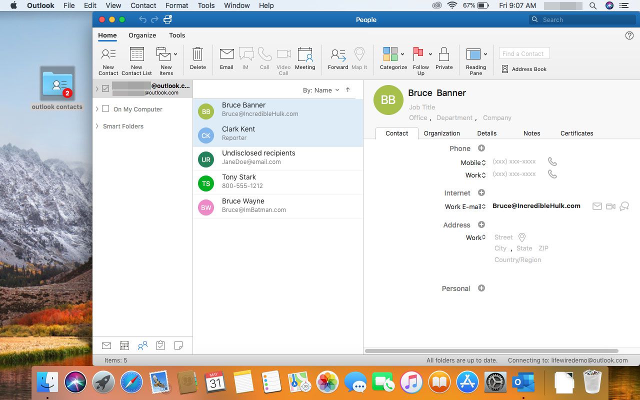 import contacts from outlook for mac 2011 to outlook 2016